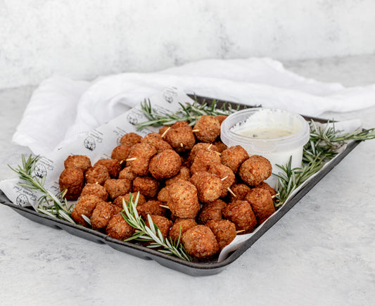 Charcoal Meatball & Tzatziki Dipping Sauce Platter