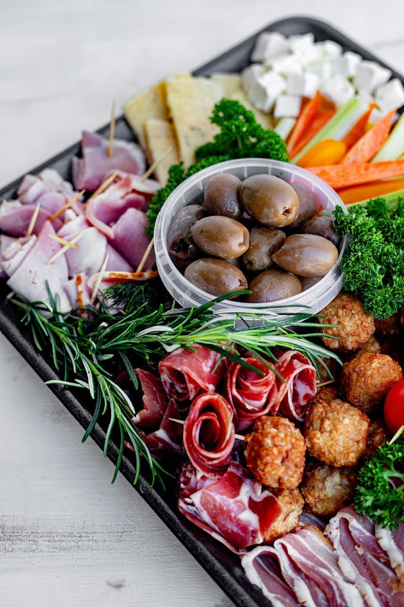 Antipasto Platter - A Selection of Meats, Vegetables, Cheese and Dip (Gluten Free)