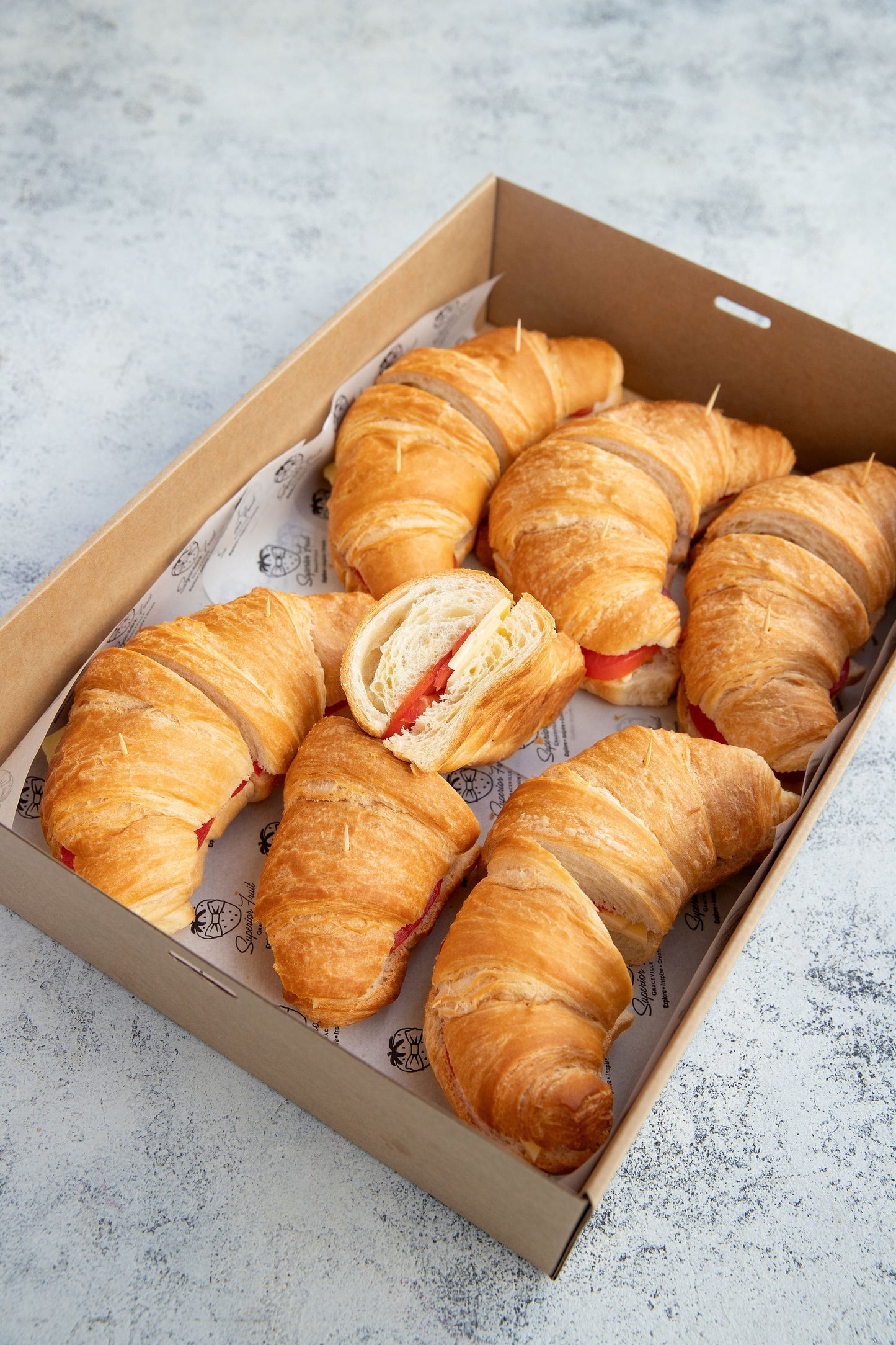 Freshly Baked Croissant Box