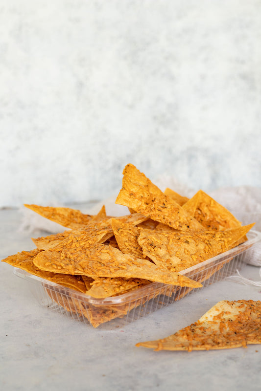 Hand made pita crisps
