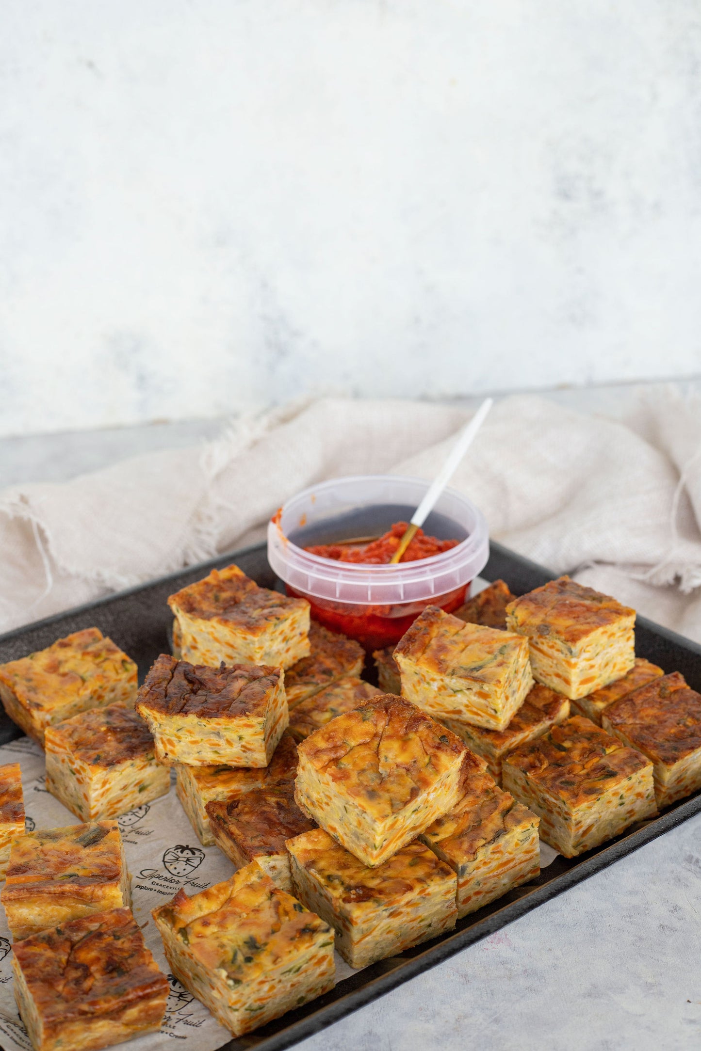 Zucchini Mini Bite Platter with Sun-dried Tomato Dip (Vegetarian & Gluten Free)