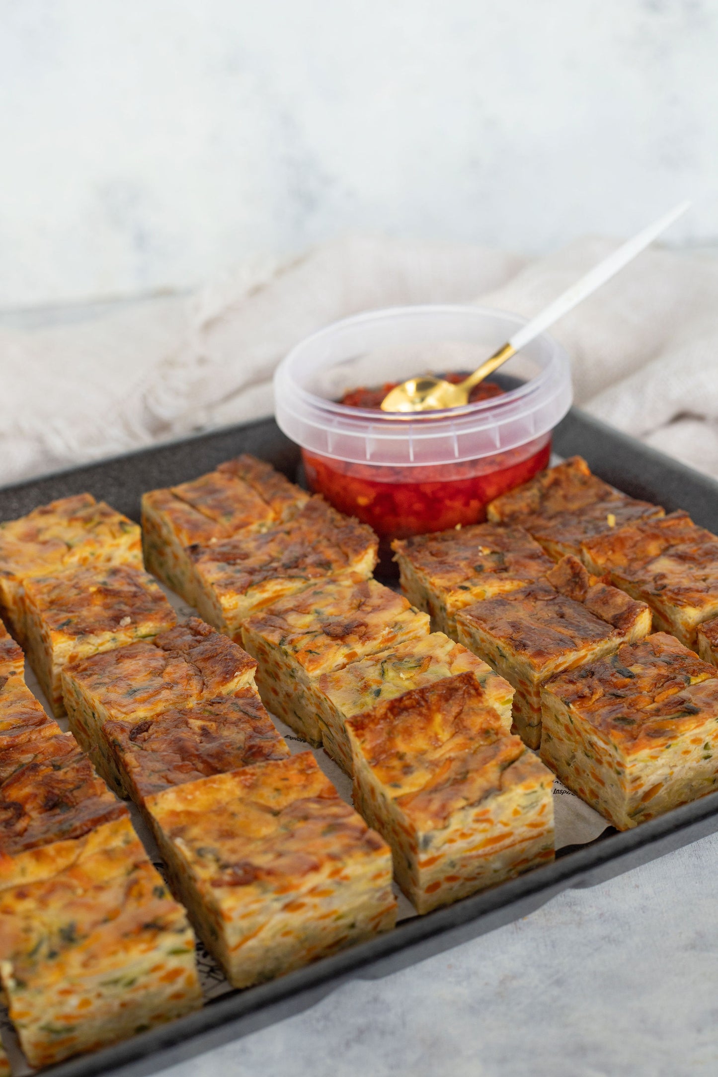 Zucchini Mini Bite Platter with Sun-dried Tomato Dip (Vegetarian & Gluten Free)