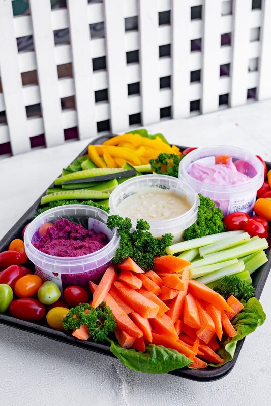 Superior Fruit Trio of Dips & Crudités Platter (Gluten Free)