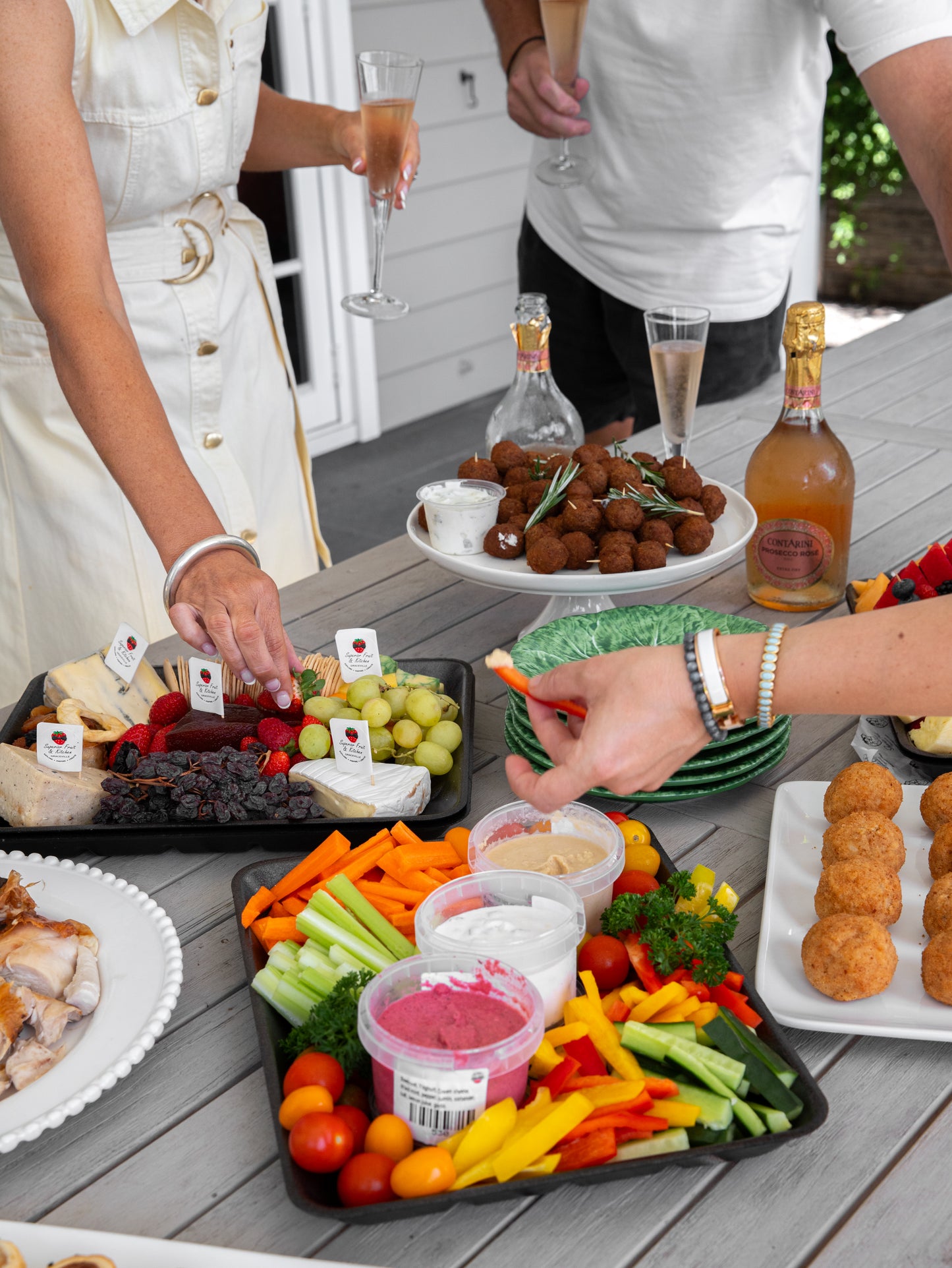 Superior Fruit Trio of Dips & Crudités Platter (Gluten Free)