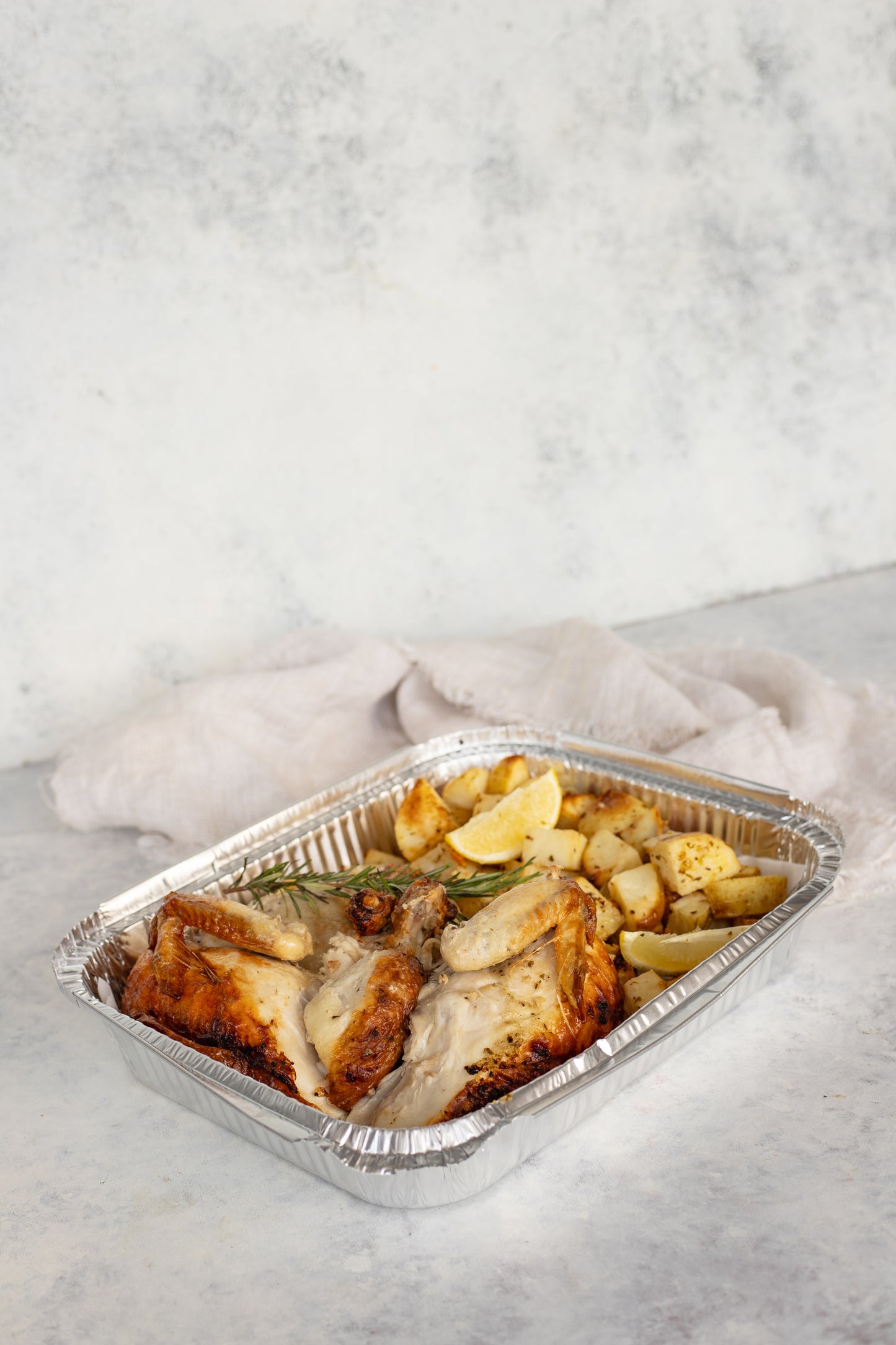 Greek Lemonato Roast Chicken & Potatoes Platter (Gluten Free)